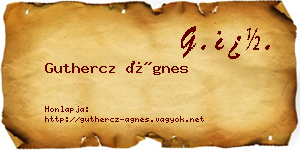 Guthercz Ágnes névjegykártya